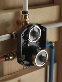 img 3 attached to 🚿 Delta R22000 MultiChoice Universal Valve Custom Shower Kit with Integrated Diverter, 3-Setting & 6-Setting Options, Brass Construction, Screwdriver Stops Included