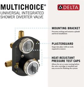 img 2 attached to 🚿 Delta R22000 MultiChoice Universal Valve Custom Shower Kit with Integrated Diverter, 3-Setting & 6-Setting Options, Brass Construction, Screwdriver Stops Included