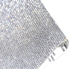 img 4 attached to ✨ White Bling Crystal Rhinestones Sticker: Self-Adhesive Glitter Gem DIY Decoration for Cars, Gifts & Items - 9.4 x 7.9 Inch