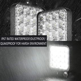 img 3 attached to KEING 4 Pcs LED Work Light: 48W 5600LM Flood 🚜 LED Bar for Offroad Jeep, Tractor, Truck, ATV, UTV, SUV & Boat