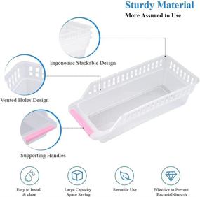 img 3 attached to 🍎 Fridge Storage Solution: JRing Refrigerator Storage Organizer, Fruit Handled Kitchen Collecting Box Basket Rack Stand Basket Container (6 Pack, Random Color)