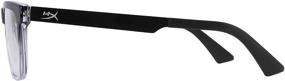 img 2 attached to 🕶️ HyperX Spectre Stealth: Gaming Eyewear for Ultimate Protection - Blue Light Blocking, UV Protection, Acetate Frame, Stainless Steel Temples, Crystal Clear Lenses, Microfiber Bag, Hard Case | Square Medium/Large Clear