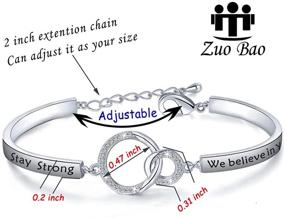 img 3 attached to 🎗️ Sobriety Gift Cancer Survivor Bracelet - Zuo Bao Stay Strong Inspirational Jewelry, Recovery Gift for Suicide Awareness