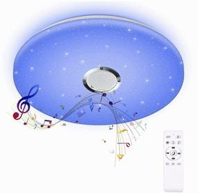 img 4 attached to 🎵 Horevo 36W 19.7 inch LED Music Ceiling Light: Color Changing, Bluetooth Speaker, 3200 LM, Remote Control - Perfect for Kids Room Bedroom, Kitchen, Living Room