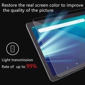 img 2 attached to 📱 Walmart Onn 10.1 Inch (2nd Generation) Tablet Screen Protector - Tempered Glass, 9H Hardness, High Touch Sensitivity, Scratch Resistant, Easy Installation (1 Pack)