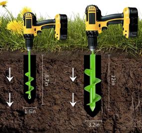 img 1 attached to 🌱 Efficient Auger Garden Digger Driver for Hassle-Free Planting