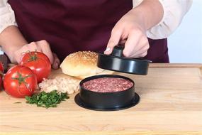 img 3 attached to 🍔 Premium Stuffed Burger Press Kit: 3-in-1 Non-Stick Patty Molds for Effortlessly Crafting Ideal Burgers, Stuffed Burgers, or Tasty Sliders