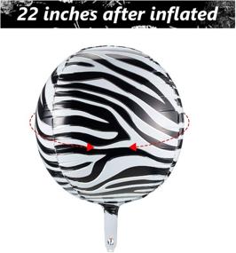 img 3 attached to 🎈 15 PCS 22 Inches Large Jungle Animal Print Balloons: Safari Zoo Animals Party Decorations