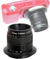 fotasy 35mm f1.7 lens for sony e-mount camera, 35mm 1.7 multi coated manual e-mount lens compatible with sony nex-5r nex6 nex7 a3100 a5100 a6000 a6100 a63000 a6400 a6500 a6600 logo