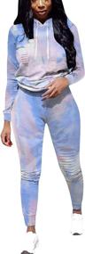 img 2 attached to KUBAO Womens Tracksuit Patchwork Cartoon Sports & Fitness in Team Sports