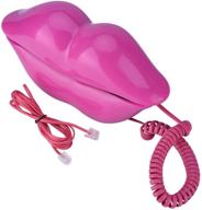 🌹 biewinner funny rose red lip plastic telephone - corded landline phone - unique appearance, special art decoration for home or hotel - ideal for friends and families logo