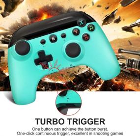img 2 attached to STOGA Wireless Controller for Nintendo Switch/Lite Fresh Green 🎮 - 6-Axis Gyro, Auto Turbo, Cute Gamepad Joypad Remote Replacement
