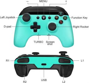 img 1 attached to STOGA Wireless Controller for Nintendo Switch/Lite Fresh Green 🎮 - 6-Axis Gyro, Auto Turbo, Cute Gamepad Joypad Remote Replacement