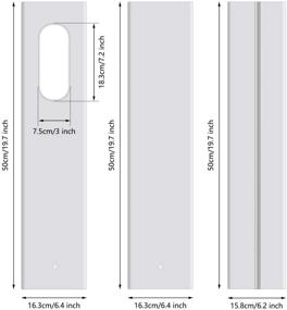 img 1 attached to 🌬️ Gulrear Portable AC Window Kit: Adjustable Length 20"-55", Fit for Vertical Windows, Sliding Window Vent Kit for Exhaust Hose (5.0"/13cm Diameter)