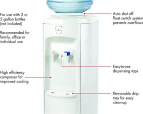 img 1 attached to 💦 Vitapur Top Load Floor Standing Room Cold Standard Taps, White Water Dispenser - Efficient and Convenient Hydration Solution for All