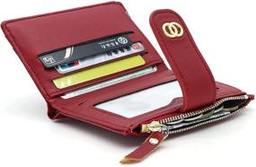 img 3 attached to LIZHIGU RFID Blocking Card Holder Wallet for Women with PU Leather, Zipper Coin Purse, Bifold Clutch