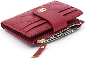 img 2 attached to LIZHIGU RFID Blocking Card Holder Wallet for Women with PU Leather, Zipper Coin Purse, Bifold Clutch