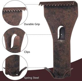 img 2 attached to 🧱 Copper Red Brick Wall Clips - 16 Pieces, Outdoor Metal Hook for Hanging, Spring Steel Clip Picket Lamp Picture Hanger Fastener | Fits 2-1/4 to 2-3/8 Inches High Bricks