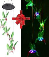 🎁 zoutog gifts for mothers: hummingbird wind chimes with color changing led mobile solar lights - waterproof outdoor solar lights for home, yard, patio, and garden - perfect gift for women and older women logo