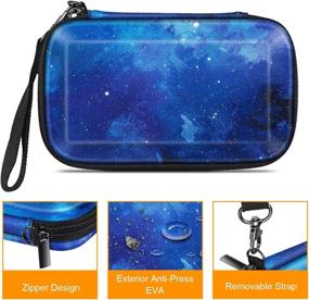 img 3 attached to 🌟 Fintie Чехол для Nintendo 2DS XL / New 3DS XL LL: Защитный Жесткий Кожух для Путешествий с Карманами для Игр и Внутренним Карманом - Дизайн Звездного Неба