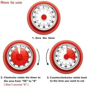 img 3 attached to WAYOFEE 2 Pack Visual Timer - Mechanical Countdown Clock for Kids - Time Management Tool for Teaching, Cooking, Game, Study