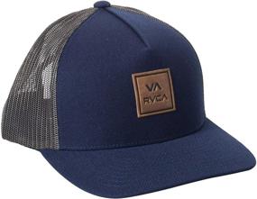 img 1 attached to Stylish RVCA Men's Adjustable Snapback Curved Brim Trucker Hat: Top Choice for Comfort and Fashion