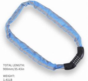 img 1 attached to Heavy-Duty Bike Lock: Anti-Theft Security Bicycle Chain with Reflective Strips, Ideal for Safeguarding a Variety of Valuables