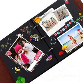 img 1 attached to 📸 MeGaLuv Leather Photo Scrapbook Memory Book - Handmade DIY Album with 30 Sheets