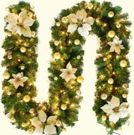 christmas decoration garland ornaments golden logo