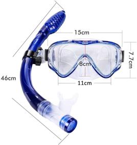 img 1 attached to 🤿 U PHITNIS Kids Snorkel Set - Big Eyes Dry Top Snorkel Mask for Age 4-12: Anti-Fog, Anti-Leak, Perfect for Boys and Girls