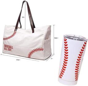 img 3 attached to 🎒✨ Convenient Baseball Tote Handbag & Tumbler Mugs Packages for Sports Enthusiasts