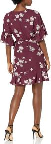 img 3 attached to Lark Ro Women's Ruffle Maroon Clothing