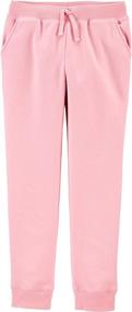 img 1 attached to Stay Cozy in Style with OshKosh BGosh Toddler Fleece Jogger Girls' Clothing