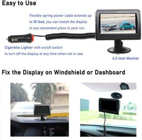 img 1 attached to 🚗EWAY WiFi Беспроводная магнитная камера заднего вида для прицепа и 4,3-дюймовый ЖК-монитор - Решение для безопасности при использовании прицепов с гусеничной осью, лодками и караванами - Съемная графическая линия