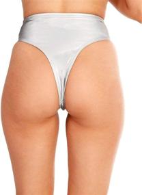 img 1 attached to Optimize Your Rave, Festival, and Dance Outfits with iHeartRaves Women's High Waisted Thong Bottoms