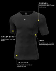 img 3 attached to Milin Naco Compression Baselayer Black 4X Large Sports & Fitness for Other Sports