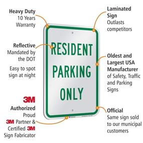 img 1 attached to SmartSign Engineer Reflective Resident Parking