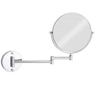 gurun 8-inch dual arm wall mount makeup mirror, chrome finish m1309 (8in, 10x magnification) логотип