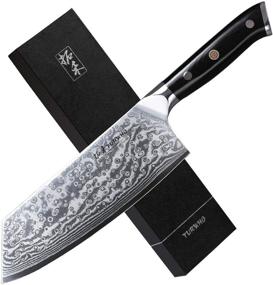 img 4 attached to 🔪 Turwho Professional Cleaver Knife 7.5 Inch - Premium Japanese VG-10 Steel with Classic Damascus Pattern