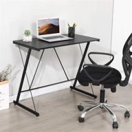 💻 cozycasa small computer desk: modern & simple home office table for small spaces with metal frame in black logo