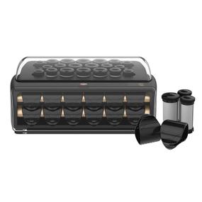 img 4 attached to 🔥 INFINITIPRO BY CONAIR Ceramic Flocked Hot Roller Set: Multi-Size with 20 Jaw Clips - Black | Review & Best Prices