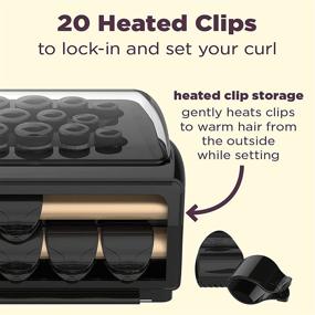 img 2 attached to 🔥 INFINITIPRO BY CONAIR Ceramic Flocked Hot Roller Set: Multi-Size with 20 Jaw Clips - Black | Review & Best Prices