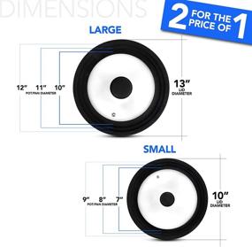 img 3 attached to 🍳 Set of 2 Universal Silicone Pot and Pan Lids - Smaller Lid Fits 7-9 Inch Cookware, Larger Lid Fits 10-12 Inch Replacement Lids - Ideal for Pots, Pans, and Skillets (Black)