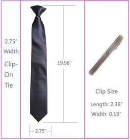img 1 attached to Simpowe Mens Clip 2 75 Inches Men's Accessories in Cuff Links, Shirt Studs & Tie Clips