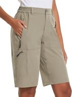 🩳 baleaf women's quick dry stretch hiking cargo shorts - lightweight zippered pockets upf 50+ - perfect for camping and travel логотип