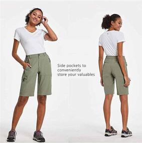 img 1 attached to 🩳 BALEAF Women's Quick Dry Stretch Hiking Cargo Shorts - Lightweight Zippered Pockets UPF 50+ - Perfect for Camping and Travel