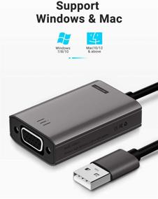 img 3 attached to 💻 Высокопроизводительный адаптер Lemorele USB к VGA - 1080P, совместим с Windows/Mac, аудиовыход - черный