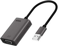 💻 высокопроизводительный адаптер lemorele usb к vga - 1080p, совместим с windows/mac, аудиовыход - черный логотип