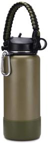 img 2 attached to Koshine Paracord Handle and Silicone Bottle Boot Set - Enhancing and Protecting 12-40oz Wide Mouth Hydro Flask Accessories