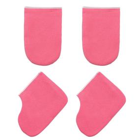 img 4 attached to Lurrose Paraffin Booties Insulated Treatment Foot, Hand & Nail Care